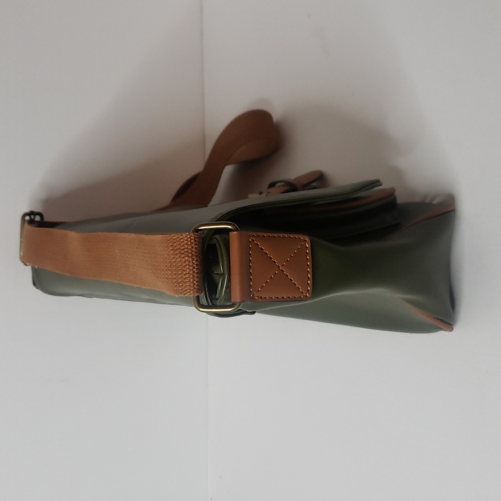 Princess Highway Satchel Bag Green Brown Adjustable Strap Shoulder Faux Leather - Picture 11 of 17